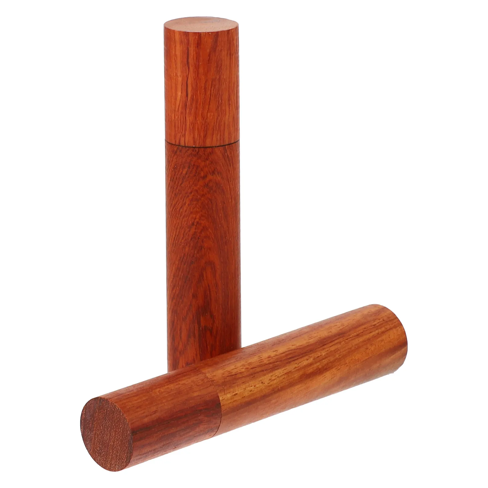 

2pcs Incense Storage Tubes Natural Wooden Tube for Sticks Decor Portable Travel Container Rosewood Holders