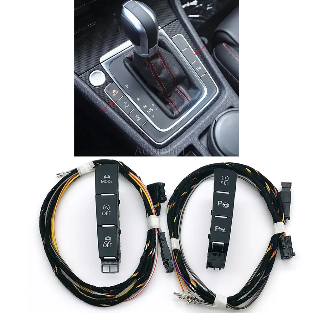 

Автомобильный ESP OFF, кнопка запуска, стоп, режим вождения, OPS, модель системы помощи при парковке, переключатель для VW Golf 7 MK7