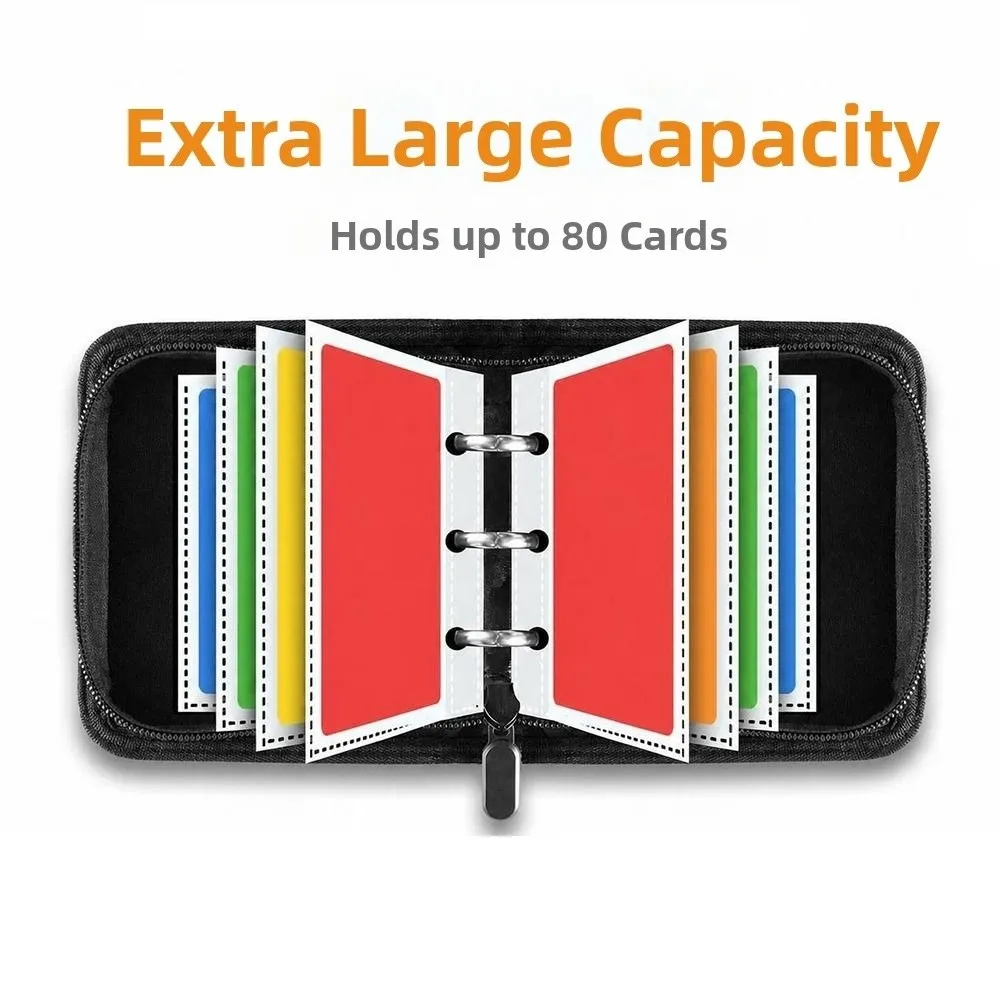 Gifts 40Pages Trading Card Album Diamond Leather PU Leather Trading Card Binder Durable Mini Card Binder Card Collection