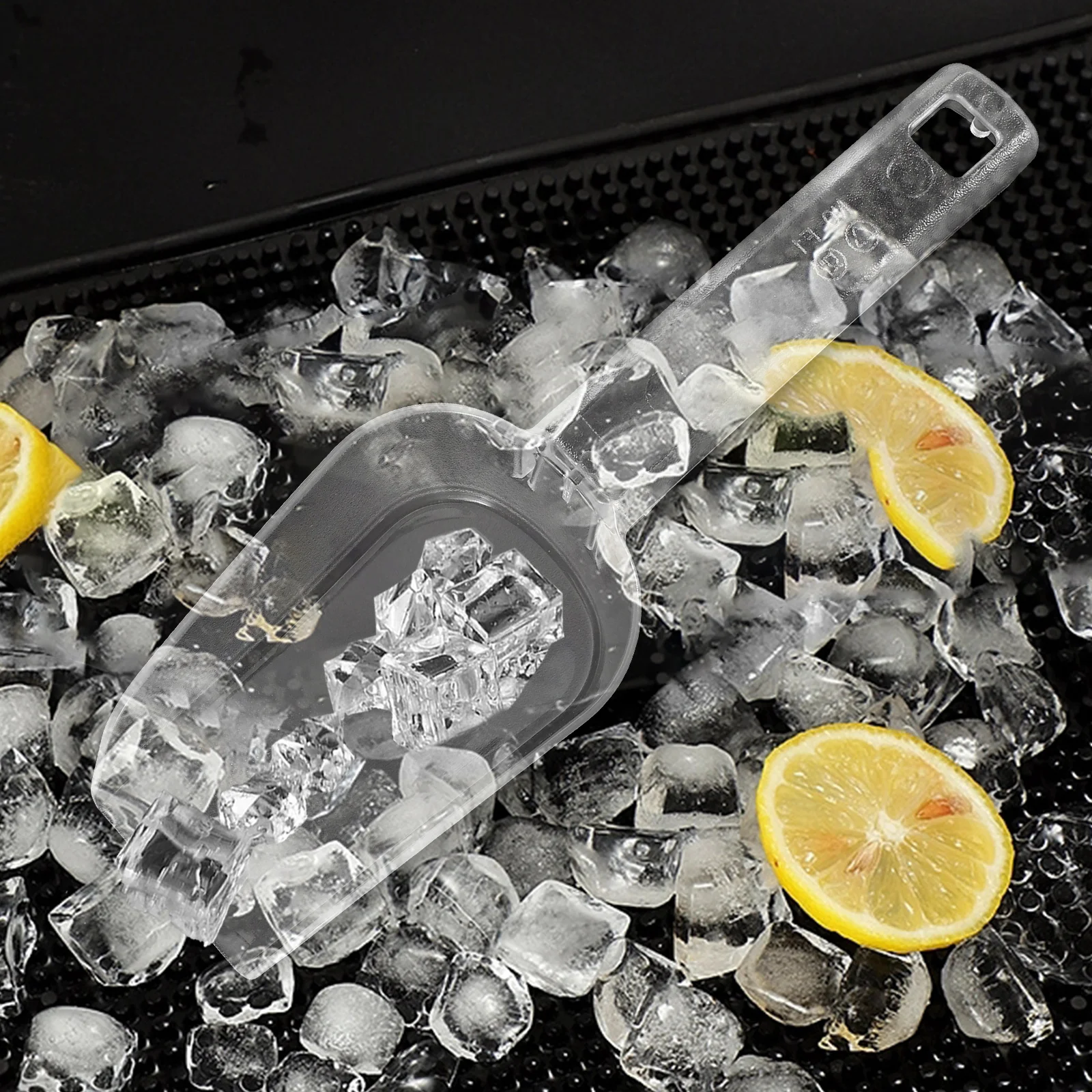 

4pcs Clear Mini Ice Scoop Set for Food Foldable Kitchen Flour Transparent Cream Gadget Grain ice scoop freezer kitchen flour