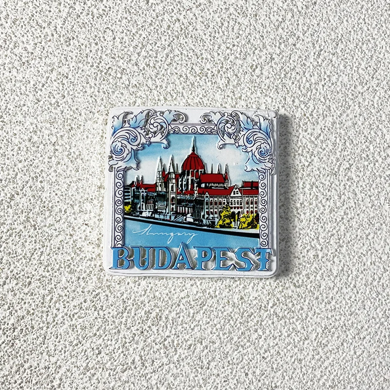 

Budapest Hungary Europe Fridge Magnet with Hungarian Parliament Building & Danube River, Cute Home Decor Refrigerator Accessory
