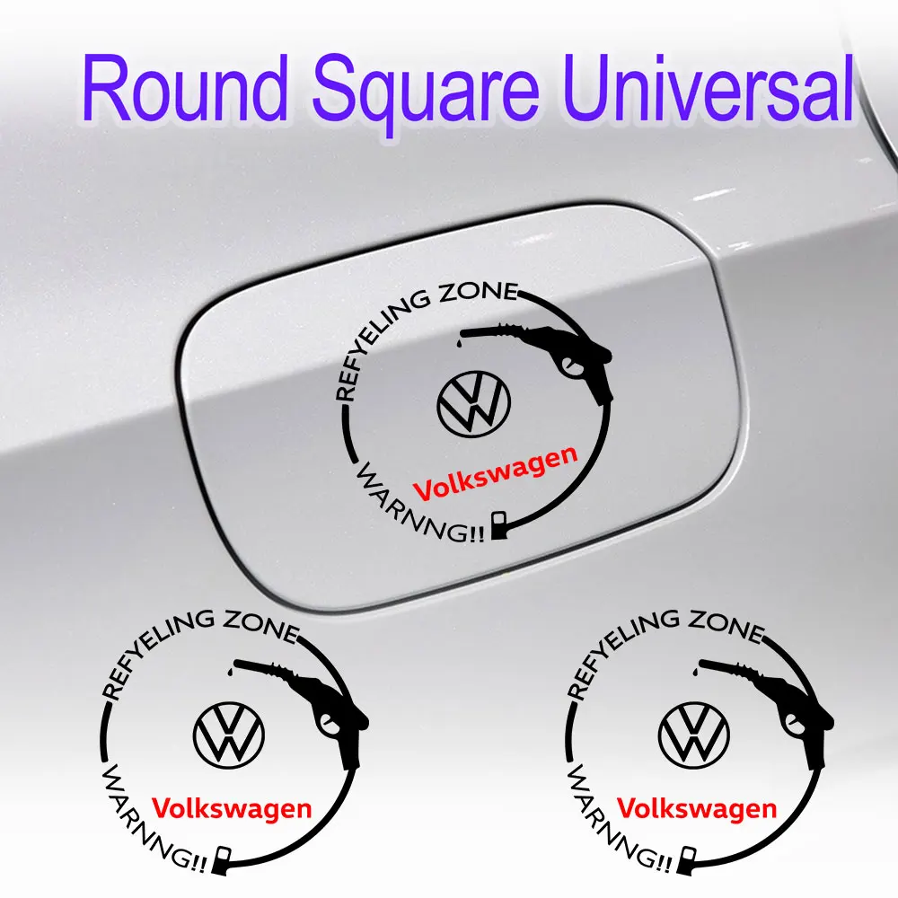 1/2Pcs PVC Logo Car Fuel Tank Cap Applique Body Stickers For Volkswagen VW GTI RLINE Golf Polo Tiguan Passat Jetta Lavida Touran