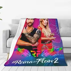 La Reina Del Flow Air Conditioning Soft Blanket Cool Retro Vintage Classic Aesthetic Colorful Band Music Singer Album Cover