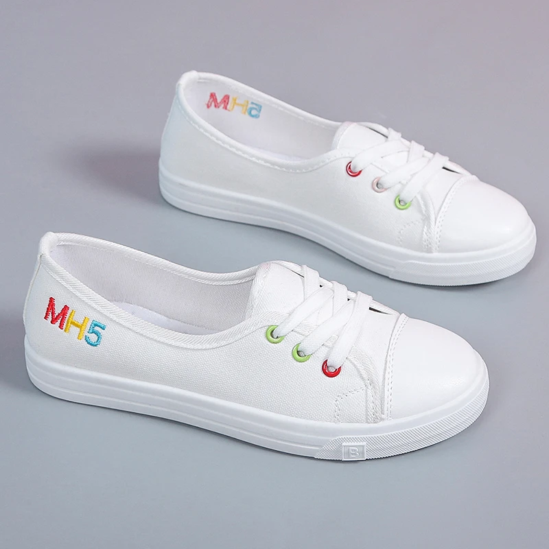 2024 Summer Canvas Shoes Women Sneakers Fashion New Shoes for Women Flat Off White Shoes Tenis De Mujer