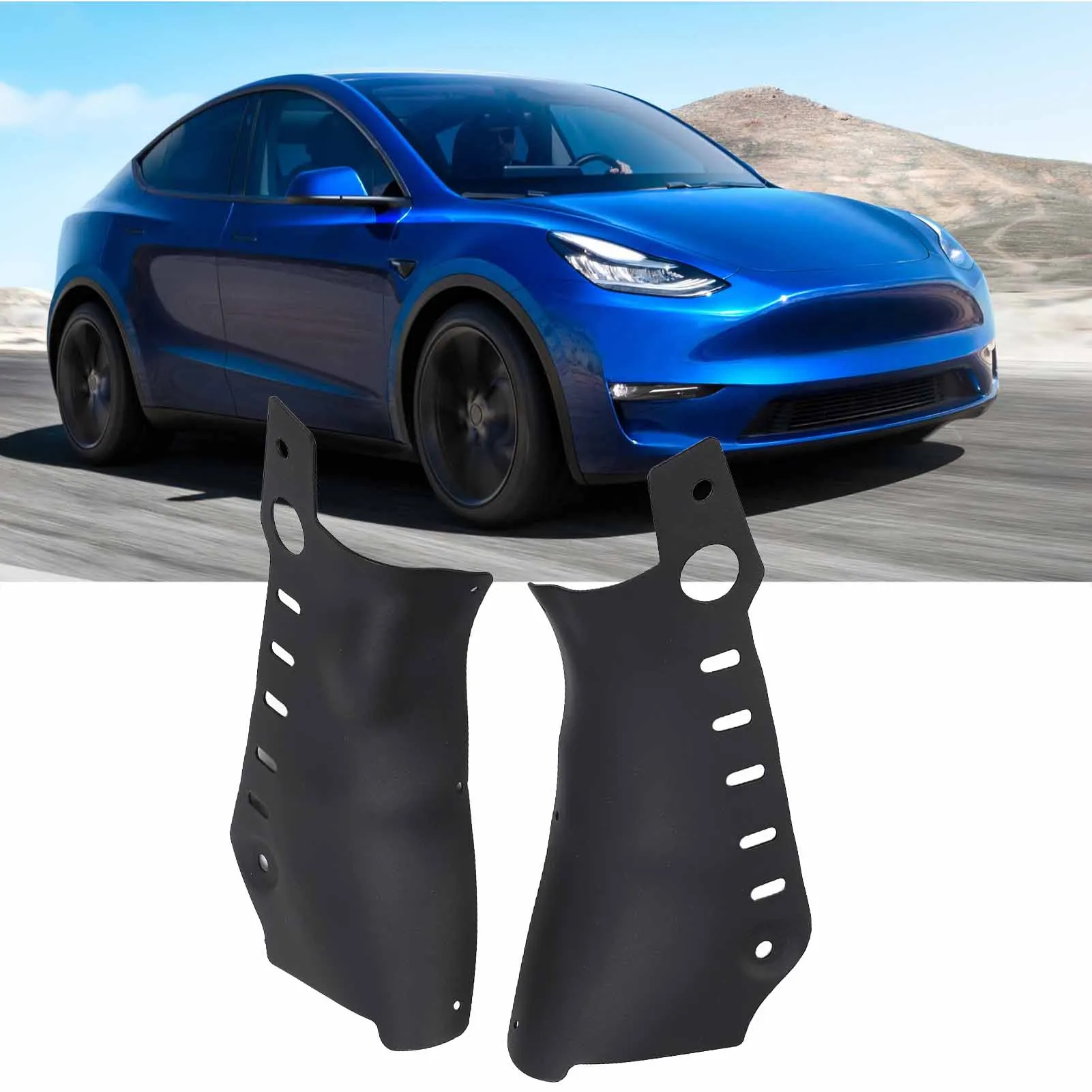 2 pçs chassi tubo de refrigeração guarda inferior condensador tubo proteção capa substituição para tesla modelo y 2021-2023 novo