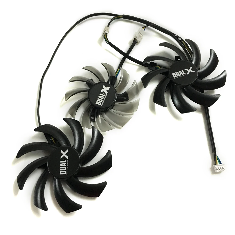 3Pcs/Set Graphics Card Fan VGA Cooler For Sapphire R9 270X/280X/290/290X VAPOR-X OC TOXIC Video Card