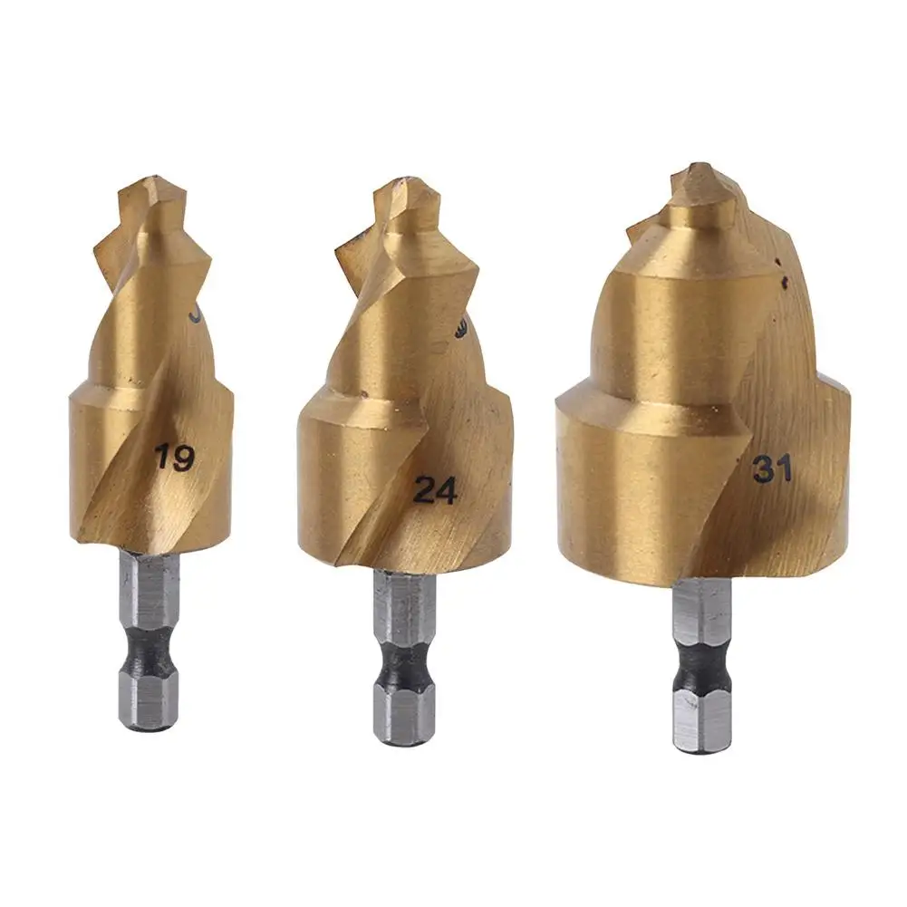 Titan beschichteter ppr Hub bohrer Wasser rohr reparatur reibahle Set 4:6 ⁄ 1 Zoll Wasser rohr öffnung Sechs kant schaft Wasser rohr bohrer