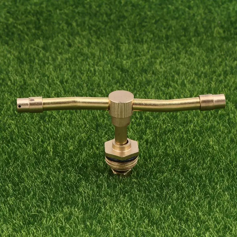 2 Arm Rotating Brass Nozzle Sprinkler Automatic Irrigation System Water Saving Adjustable Spray for Garden LawnGood Quality
