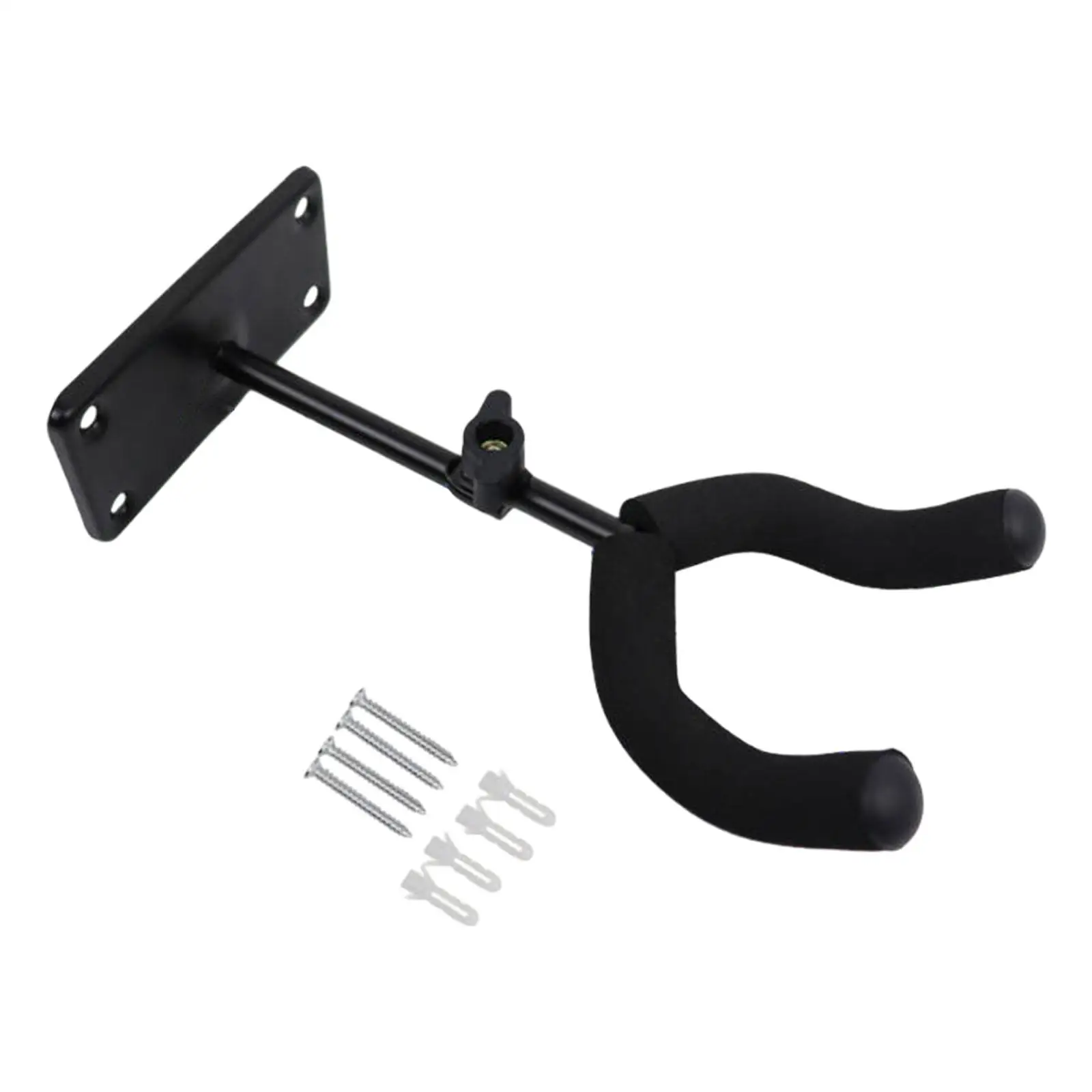 Guitar Wall Mount Iron Black Compact Holder Stand High Performance Instrument Hanger for Electric Guitars Home Display