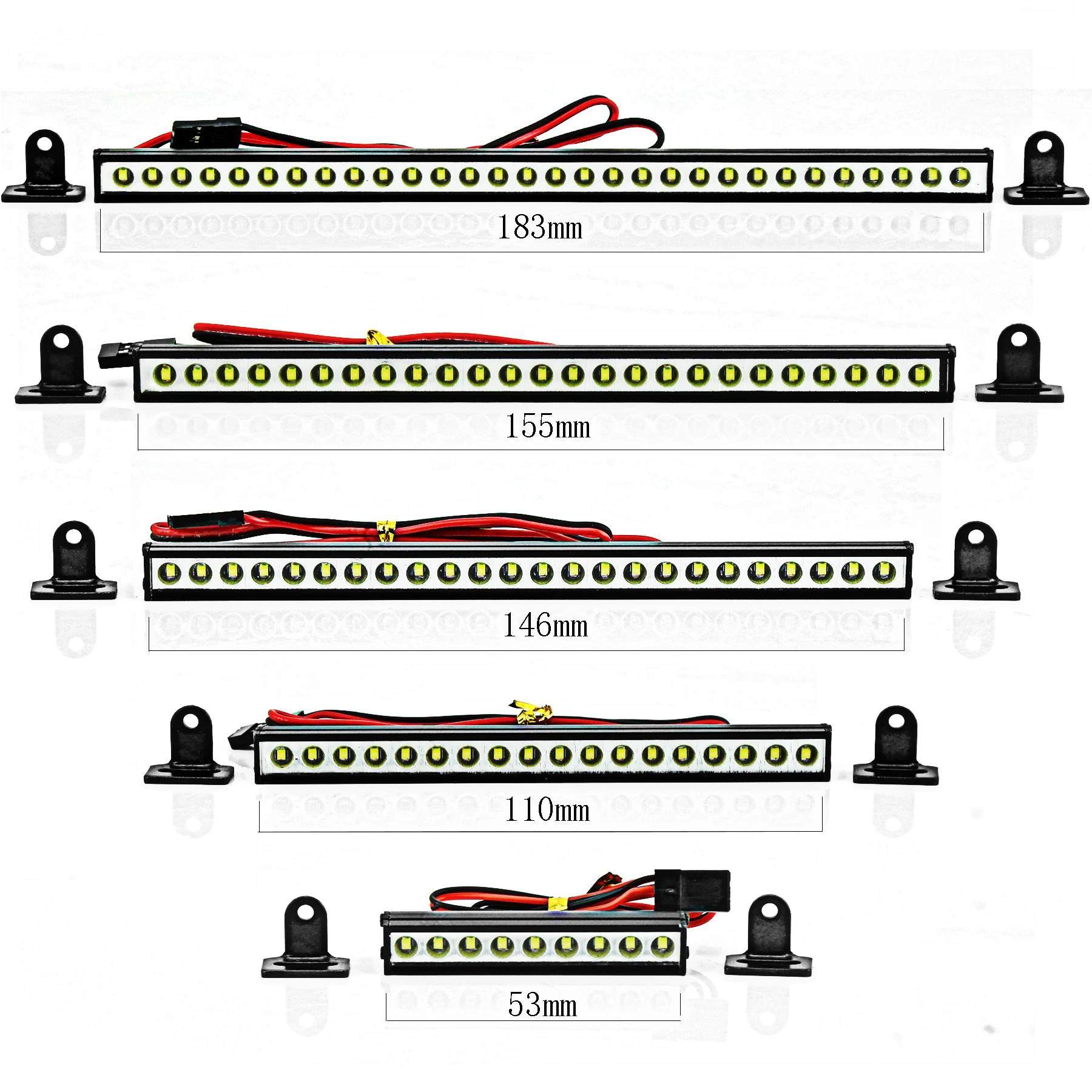 RS RC Super Bright 24LED 146MM Lights Bar for 1/10 RC Crawler Car Axial SCX10 90046 Jeep Wrangler Body