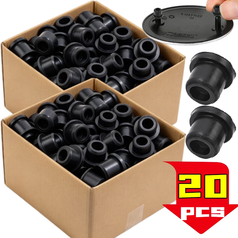 Car Logo Hole PVC Plug 2/6/10/20PCS M3 M5 Hood Logo Hole Plug Emblem Grommet Holder Clips Car Part for BMW E32-E90 Series