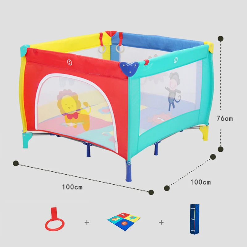 สไตล์ใหม่เด็ก Playpen ทารกแรกเกิดพับสนามเด็กเล่นแห้งลูกสระว่ายน้ําเด็กวัยหัดเดินความปลอดภัย Barrier รั้วเกม Guardrail เฟอร์นิเจอร์เด็ก