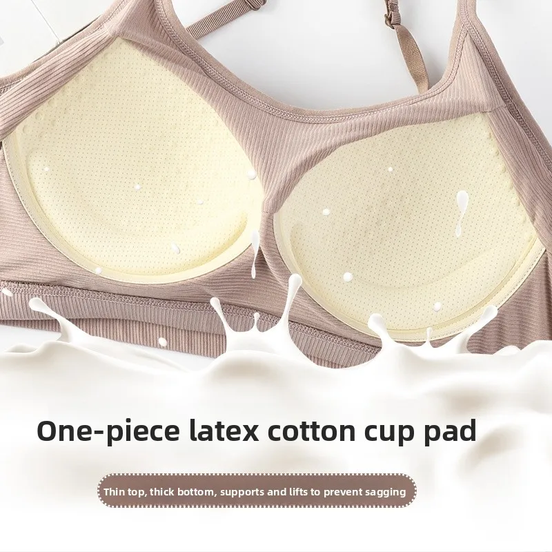 일체형 고정 라텍스 패드 플러스 사이즈 보바 안티라이트 랩 체스트 조절 가능한 어깨끈 여성 속옷