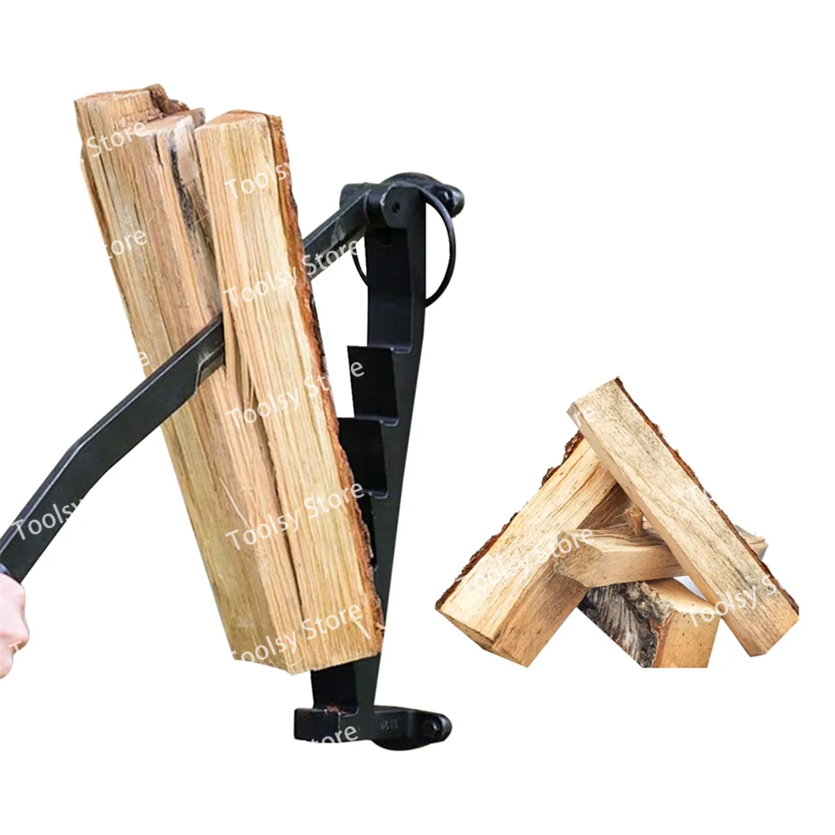 

Kindling Splitter for Wood, Wall Mounted Log Splitter Manual Log Splitter in Carbon Steel Hand Log for Camping CX