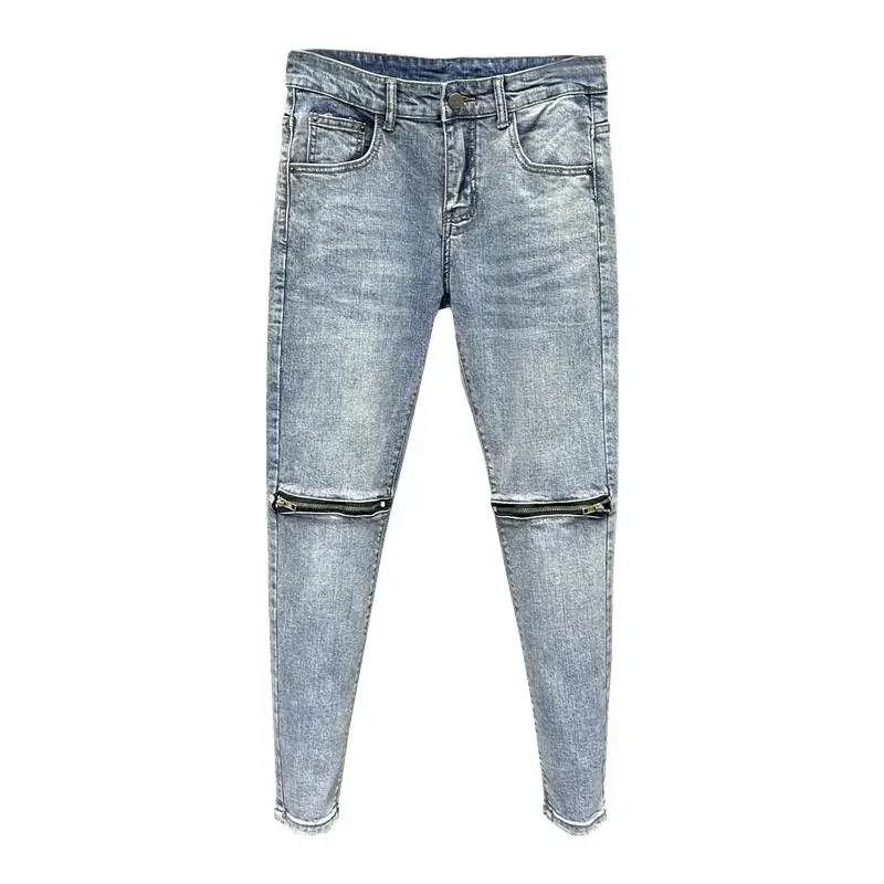 

Low Rise Jeans for Men Xs Goth Luxury Harajuku Stylish Trousers Cotton 2025 Korean Autumn Soft Stacked Classic Man Cowboy Pants