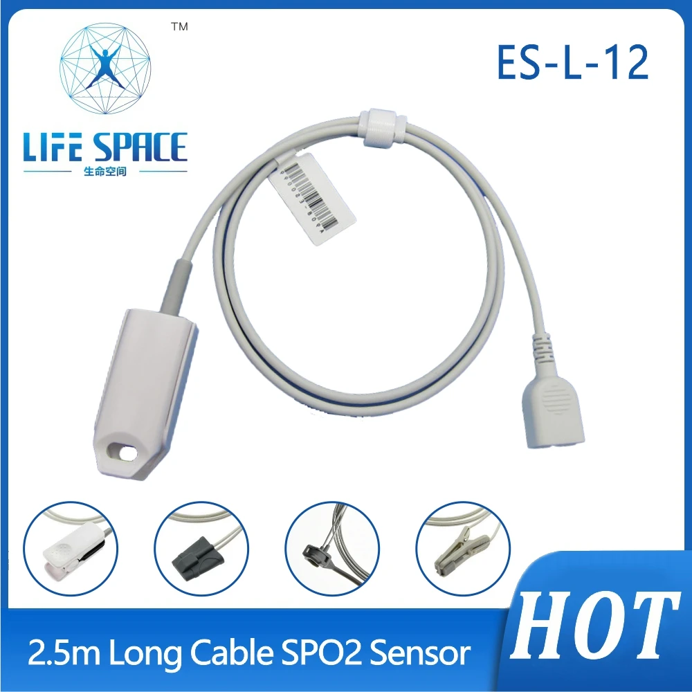 

spo2 probe Long Cable 2.5 Adult Child Neonate Oxygen Reusable Spo2 Sensor for NIHON KOHDEN,DB9 patiente monitor