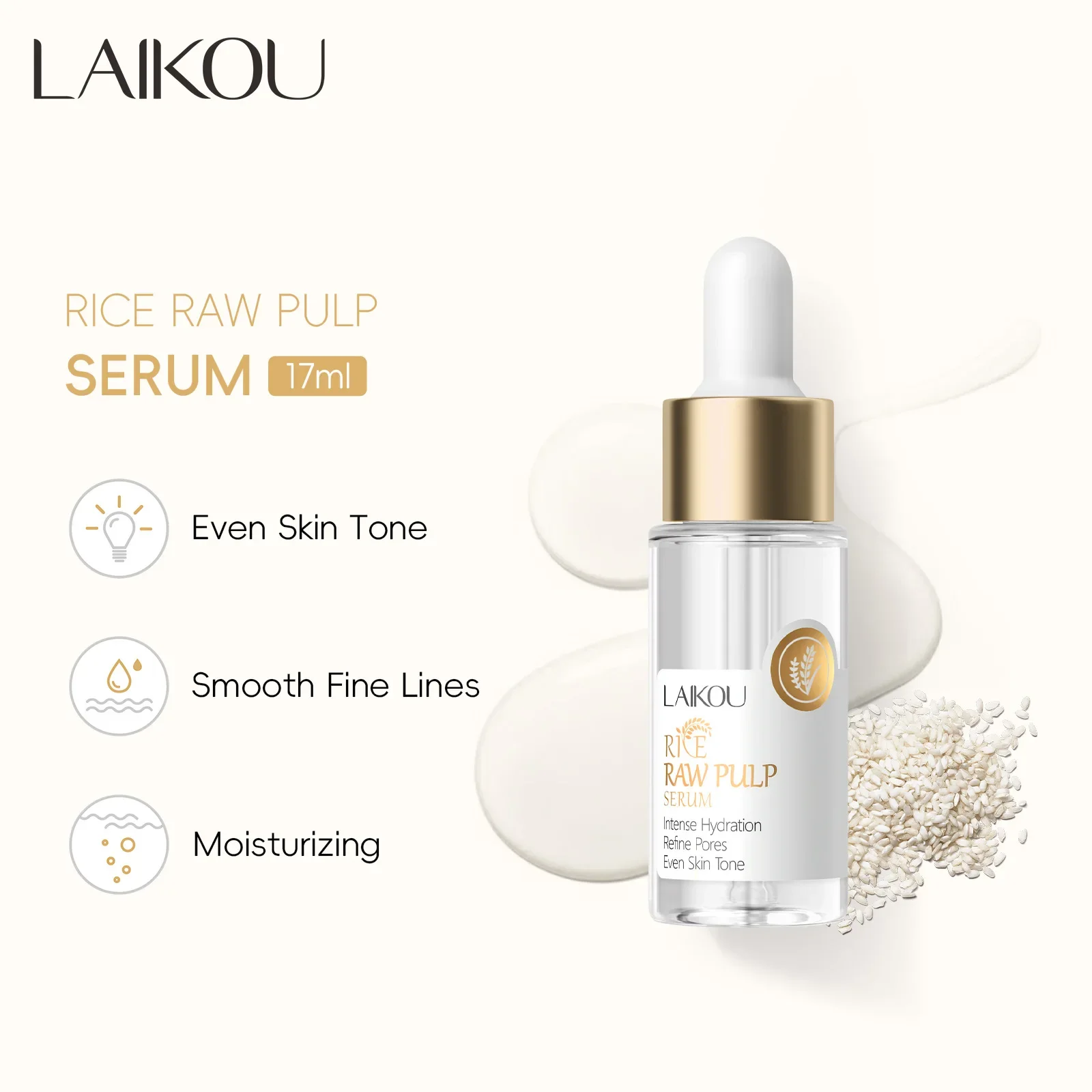 

LAIKOU Rice Pulp Essence Cream Cherry Blossom Facial Cream Moisturizing Shrink Pores Cosmetics Collagen Skin Care