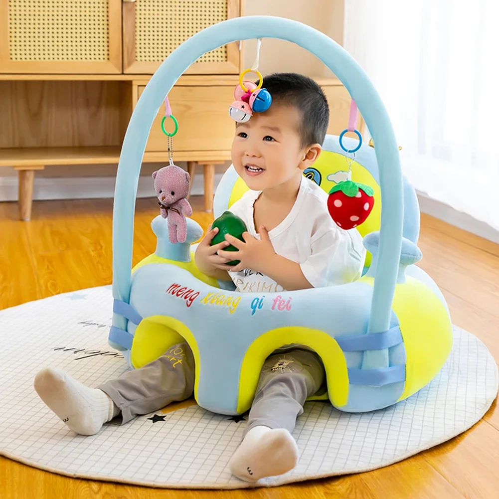 2021 Baby Feeding Safety Seat Skin Cartoon Plush Learning Sit Chair Without Cotton Chair Case Kids Skin Seat Sofa