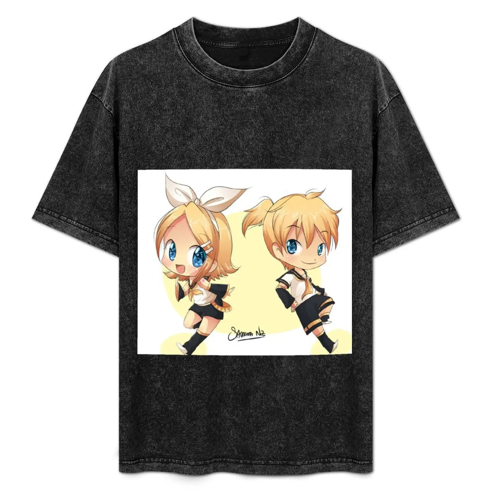 リンとレン-ボーカロイド-tシャツ-カジュアル-ストリートウェア-半袖tシャツ