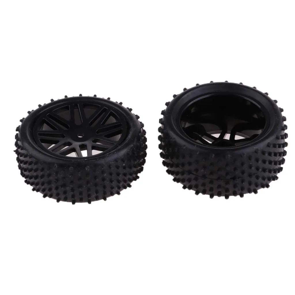 

4pcs RC Car Wheel Rim Tires 1/10 Scale Buggy Wheels 12mm Hex Rubber for HSP AXIAL Redcat HPI Models