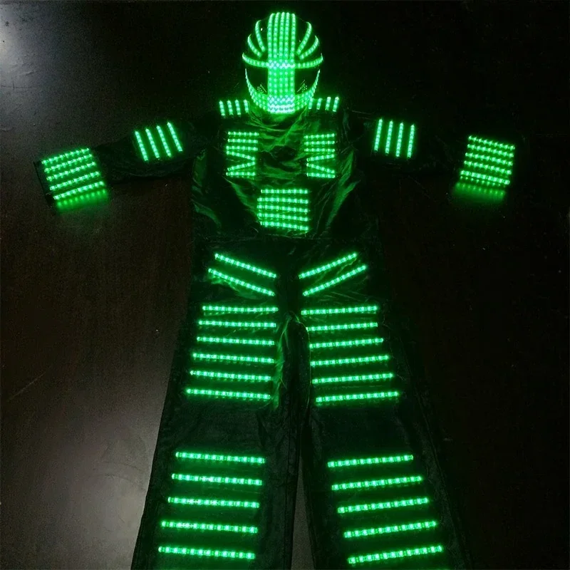 remote control color changing electric Dance clothes LED luminous Dance Costume Dance Robot costume Stilt stage dress