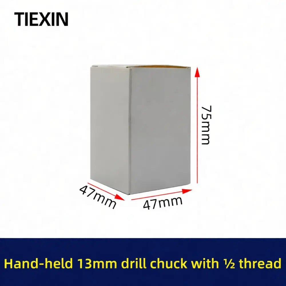 13mm Self Tightening Drill Chuck For Power Tools 1 2 Thread Interface Metal Plastic Construction Quick Change Attachment