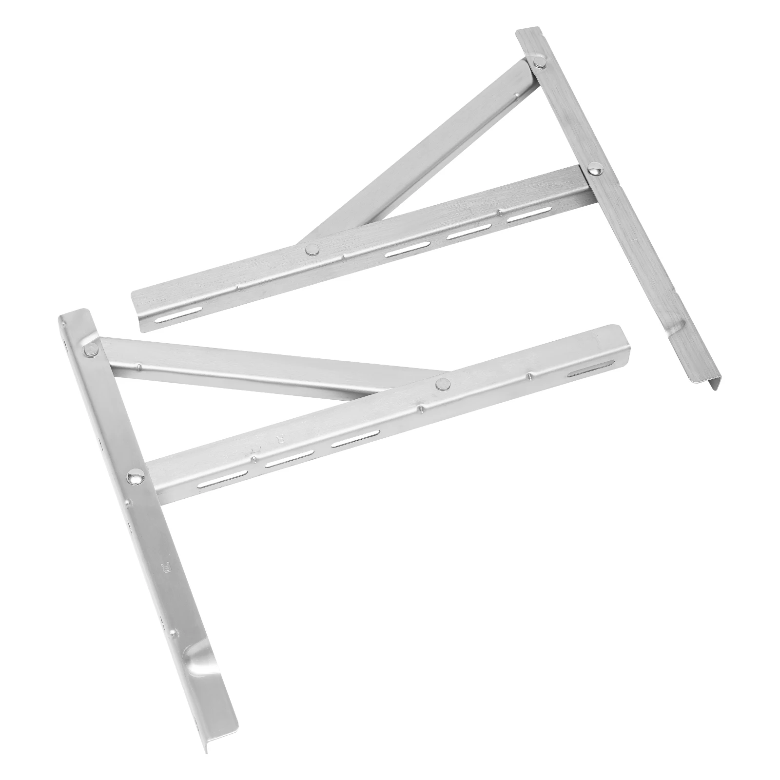 2 × soporte de aire acondicionado de pared SS201 1,5 P de alta resistencia, soporte de CA para exteriores engrosado, estante colgante dividido