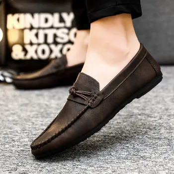 Männer Müßiggänger Schuhe Mann 2023 Mode Bequeme Slip-on Stick Mokassins Schuhe Männlich Marke Leder Boot Schuhe Männer Casual schuhe