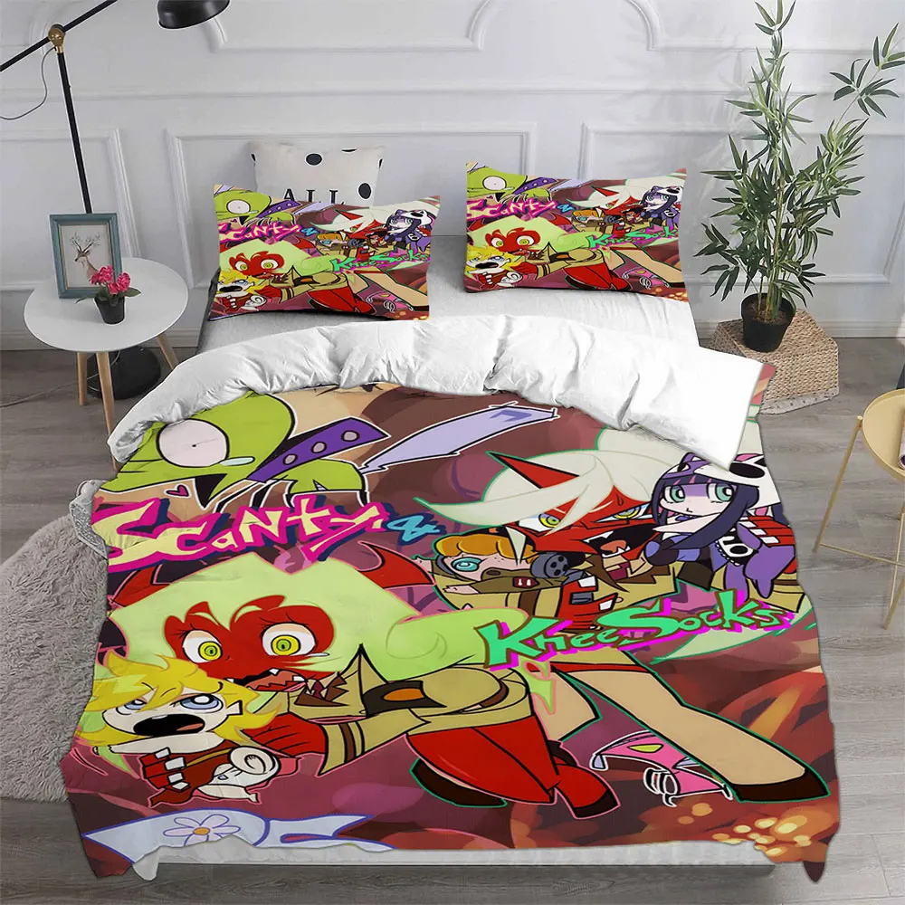 Cartoon Panty & Stocking with Garterbelt Bedding Set Single Twin Full Queen King Size Bed Set Adult Kid Bedroom Duvet cover Sets