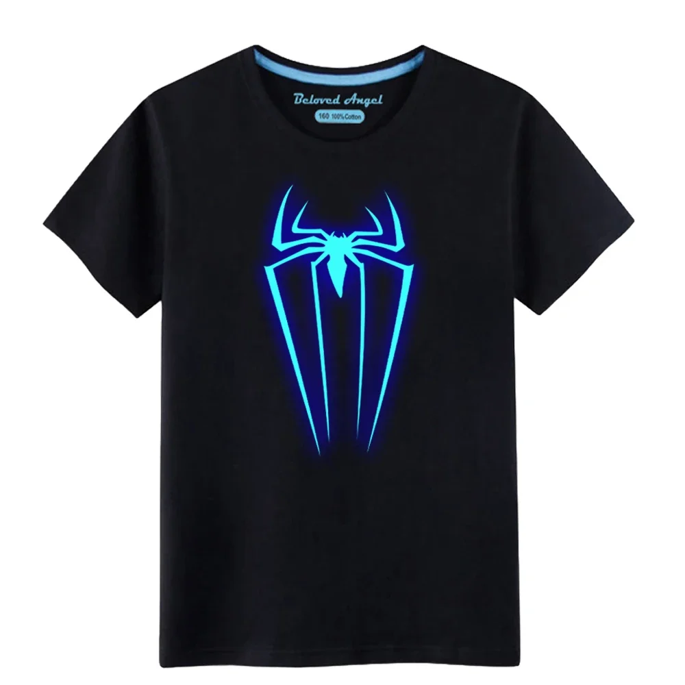 Children Luminous 3D Print T Shirts Boys Girls Tops Kids T-shirts Camiseta Toddler Cartoon Cotton Tee Shirts Summer Baby Clothes