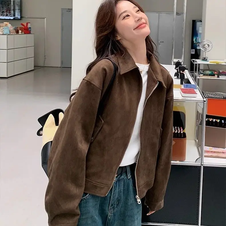 เสื้อแจ็คเก็ตสีเบจสำหรับผู้หญิง มีฮู้ด ผูกเชือก สไตล์แฟชั่น เสื้อคลุมตัวนอก ติดกระดุมด้านหน้า มีกระเป๋า ดีไซน์เรียบง่าย สไตล์พื้นฐาน แขนยาว สำหรับฤดูใบไม้ร่วง