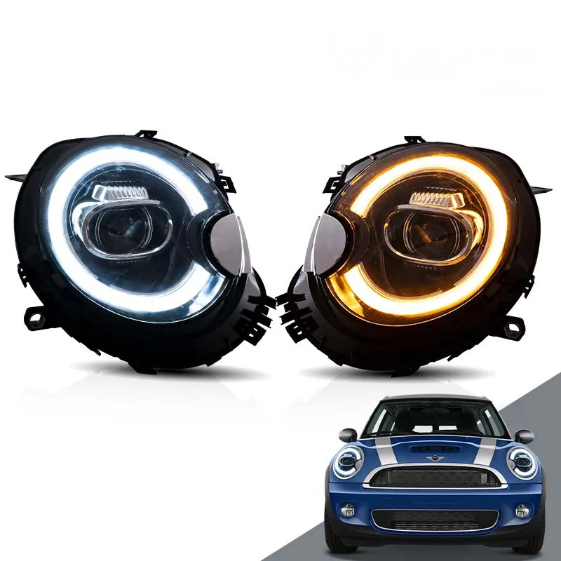 LED Headlights Assembly For MINI COOPER R56 R57 R58 R59 2007-2013 Daytime Running Lights Streamer Turn Signal Front Lamp