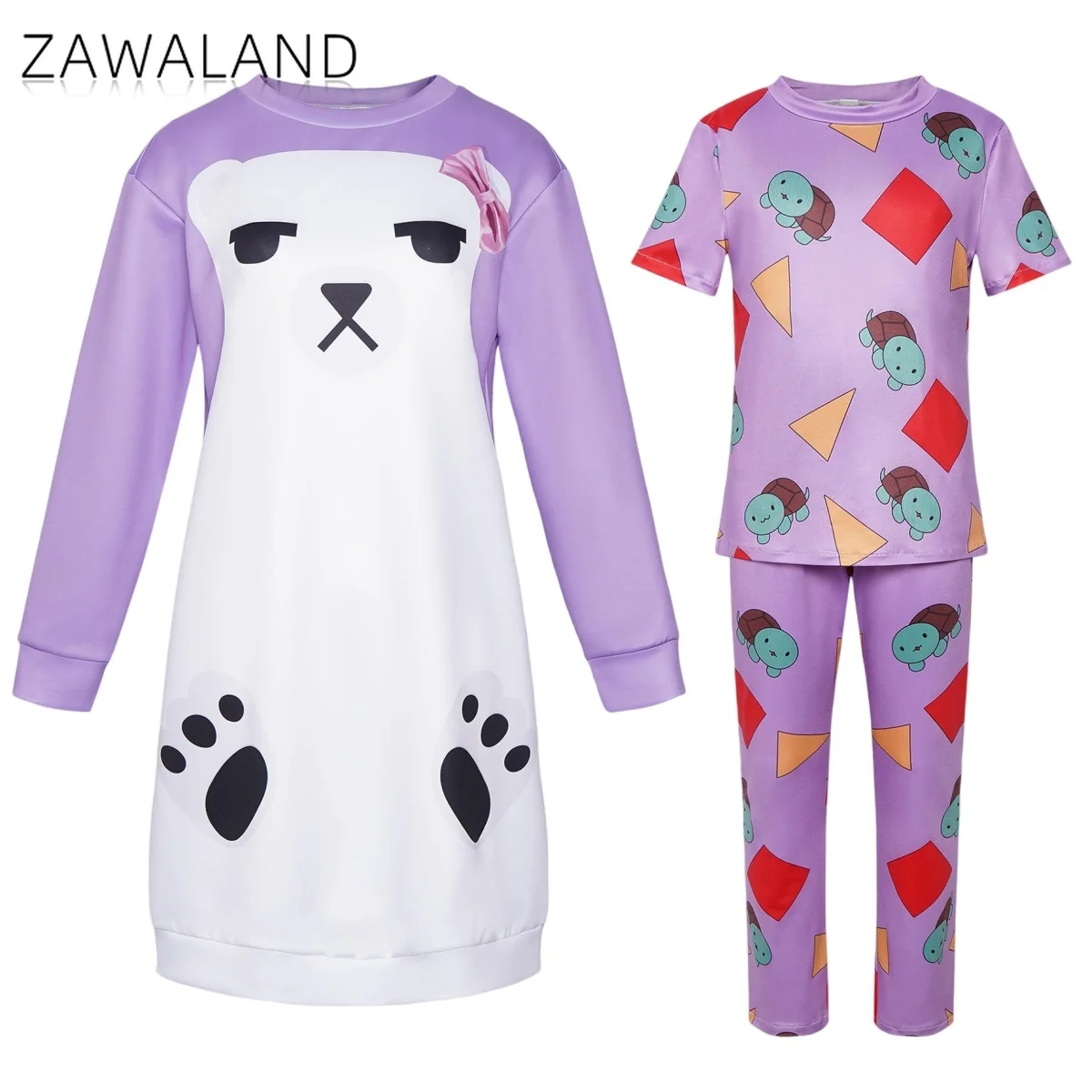 

Kpop Demon Hunters Cosplay Pajama Huntrix Mira Zoey Movie Costume Woman Girl Party Long Sleeve Dresses Printing Full Set Clothes