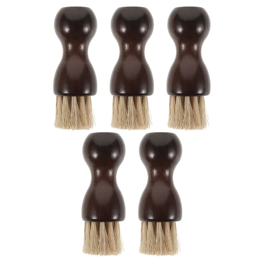 

5pcs Shoe Cleaning Brush Set Soft Horsehair Shoe Care Tools For Boots Sneakers Fabric Multifunctional Boot Polish Brush