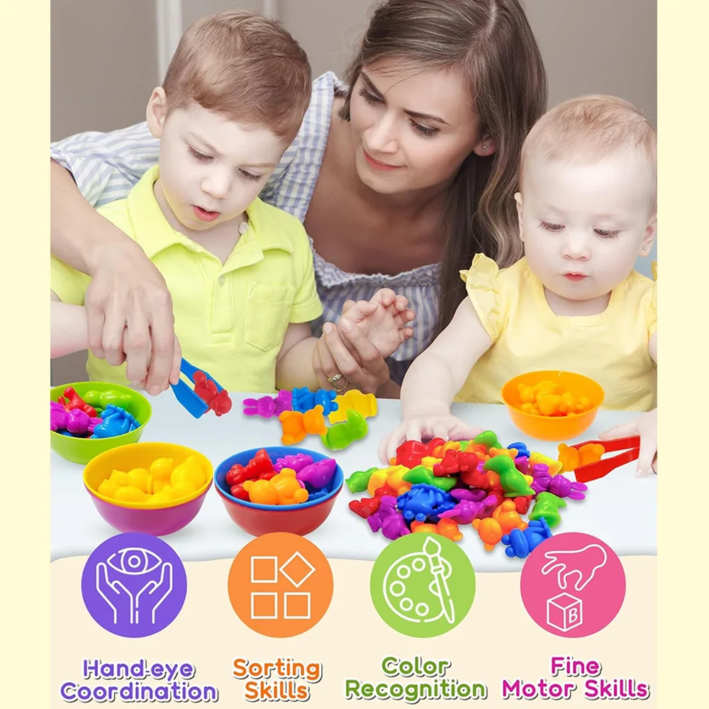 Regenbogen Zählen Tier Sortieren Spielzeug Farbe Sortieren Tier Dinosaurier Form Klassifizierung Montessori Sinnes Spielzeug Jungen Mädchen Geschenk
