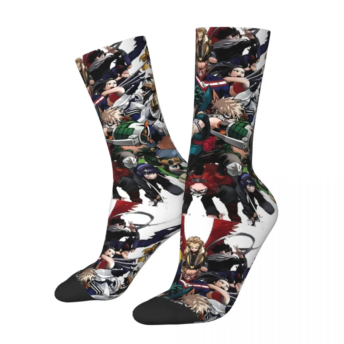 

Retro Anime Men's compression Socks Unisex Academia Street Style Pattern Printed Novelty Crew Sock