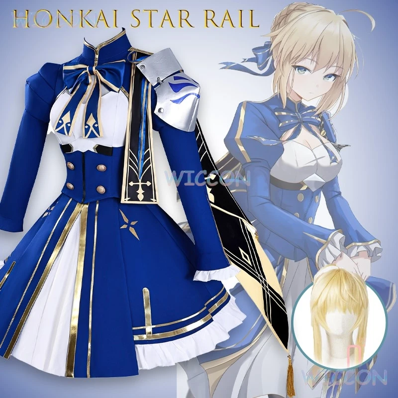 

Аниме игровой персонаж Honkai Star Rail Fate Night Saber Artoria Pendragon косплей костюм женский наряд Хэллоуин вечерние Cos униформа