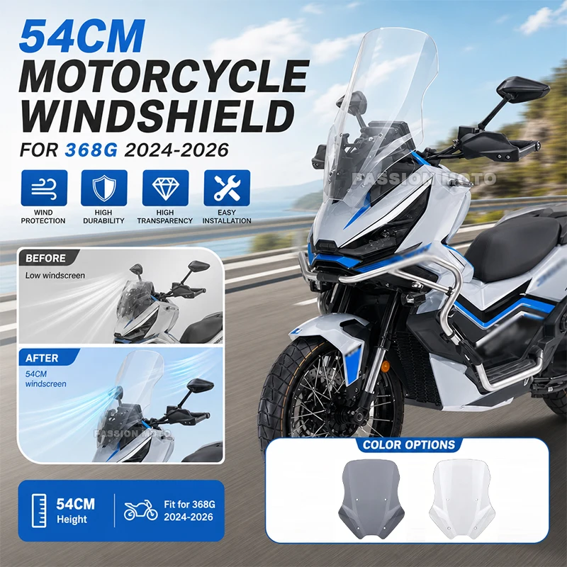 FOR ZONTES 368G ZT368G 2024 2025 2026 Motorcycle Front Windshield Heightened Widened Wind Deflector