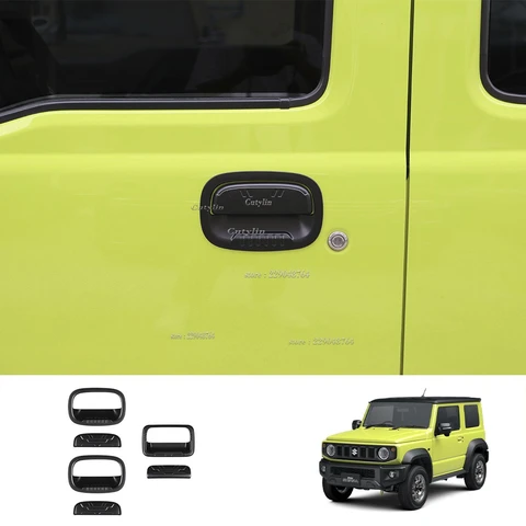 Для SUZUKI Jimny Nomade 2025 2026, черная матовая крышка дверной ручки из АБС-пластика, декоративная наклейка для двери, аксессуары