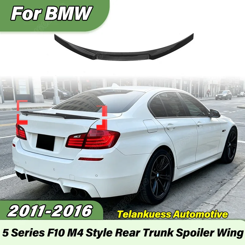 

For BMW 5 Series F10 M4 2011 2012 2013 2014 2015 2016 Car Rear Trunk Spoiler Sports Racing Blade Tail Wing Body Modification Kit