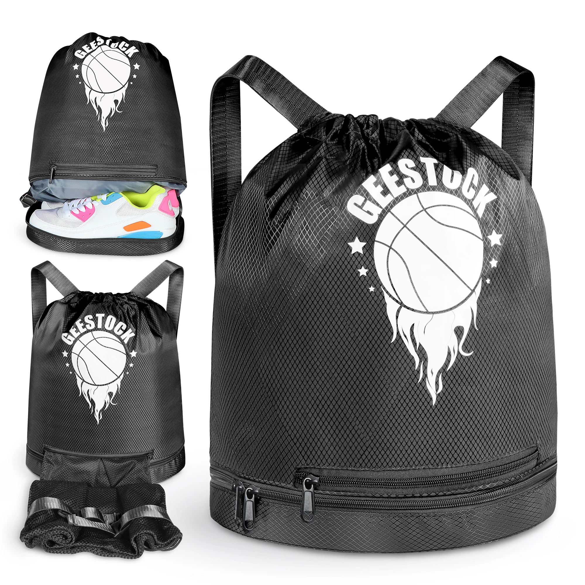 

Sport Basketball Backpack Travel Outdoor Fitness Sports Bag Hiking Climbing Backpack Independent Shoe Compartment and Wet Pocket