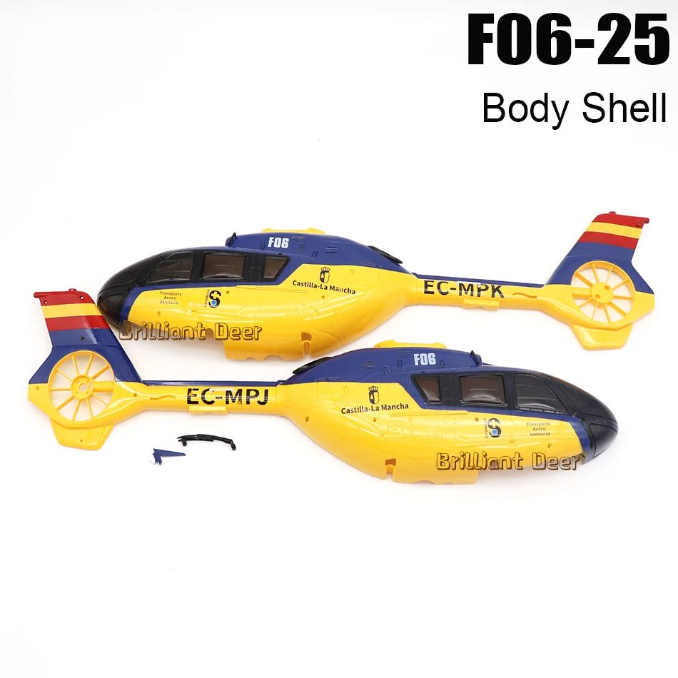 Original Parts for YuXiang YXZNRC F06 EC135 Scale Rc Helicopter Remote Control Body Shell Tail Fin Body Blade Accessories