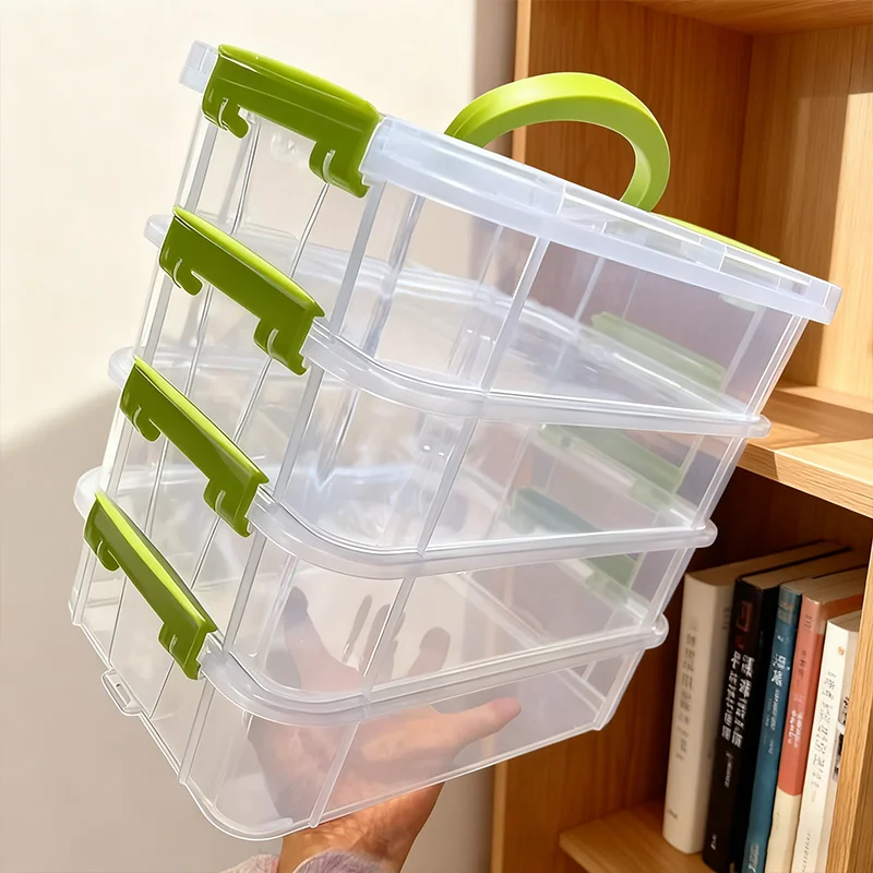 

Лидер продаж 2025 года, влагостойкий прозрачный ящик для хранения с штабелируемыми сетчатыми ящиками для домашнего офиса, органайзер для игрушек, высокая видимость