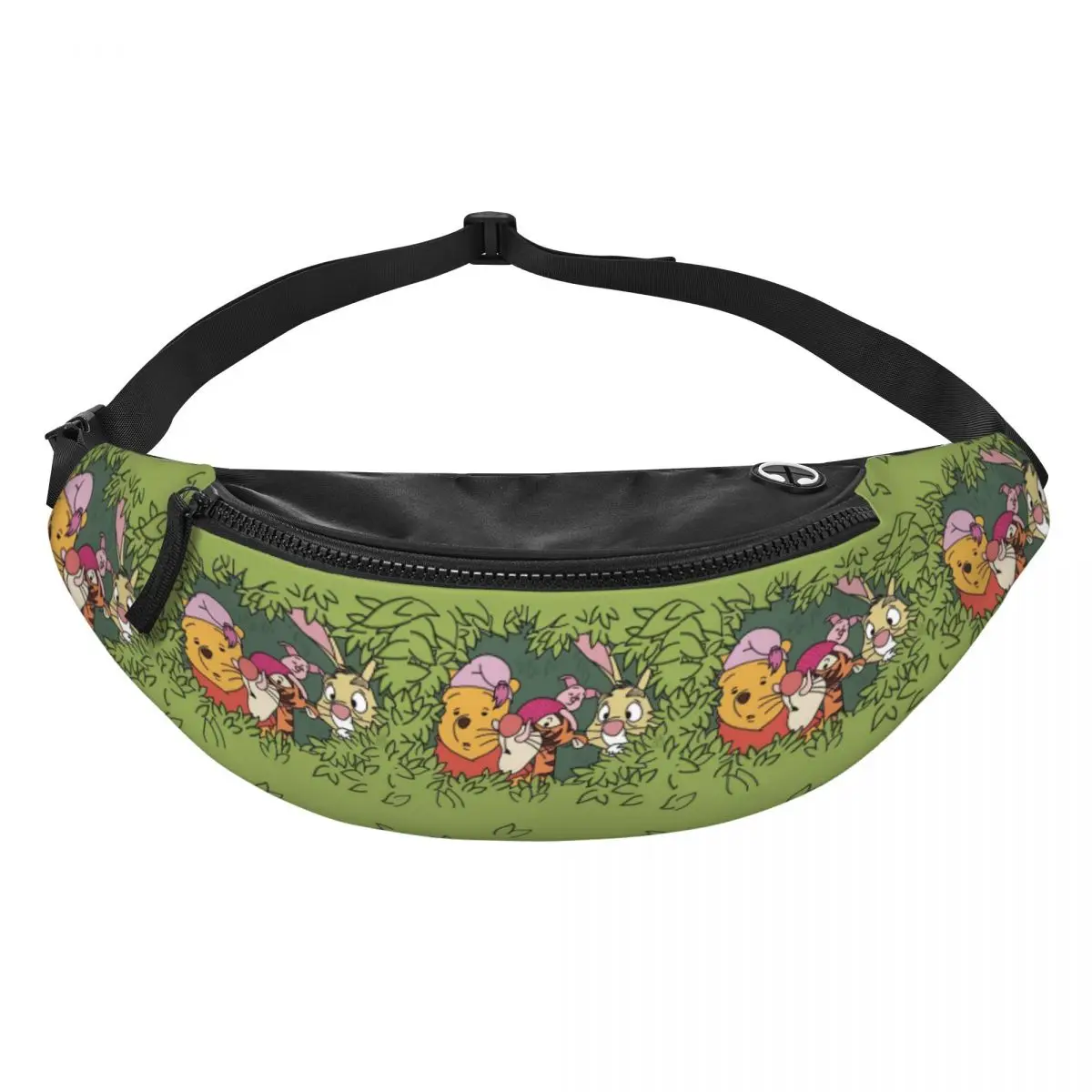 

Custom P-Piglets Anime Big Movie Fanny Pack Women Men Crossbody Waist Bag for Camping Biking Phone Money Pouch