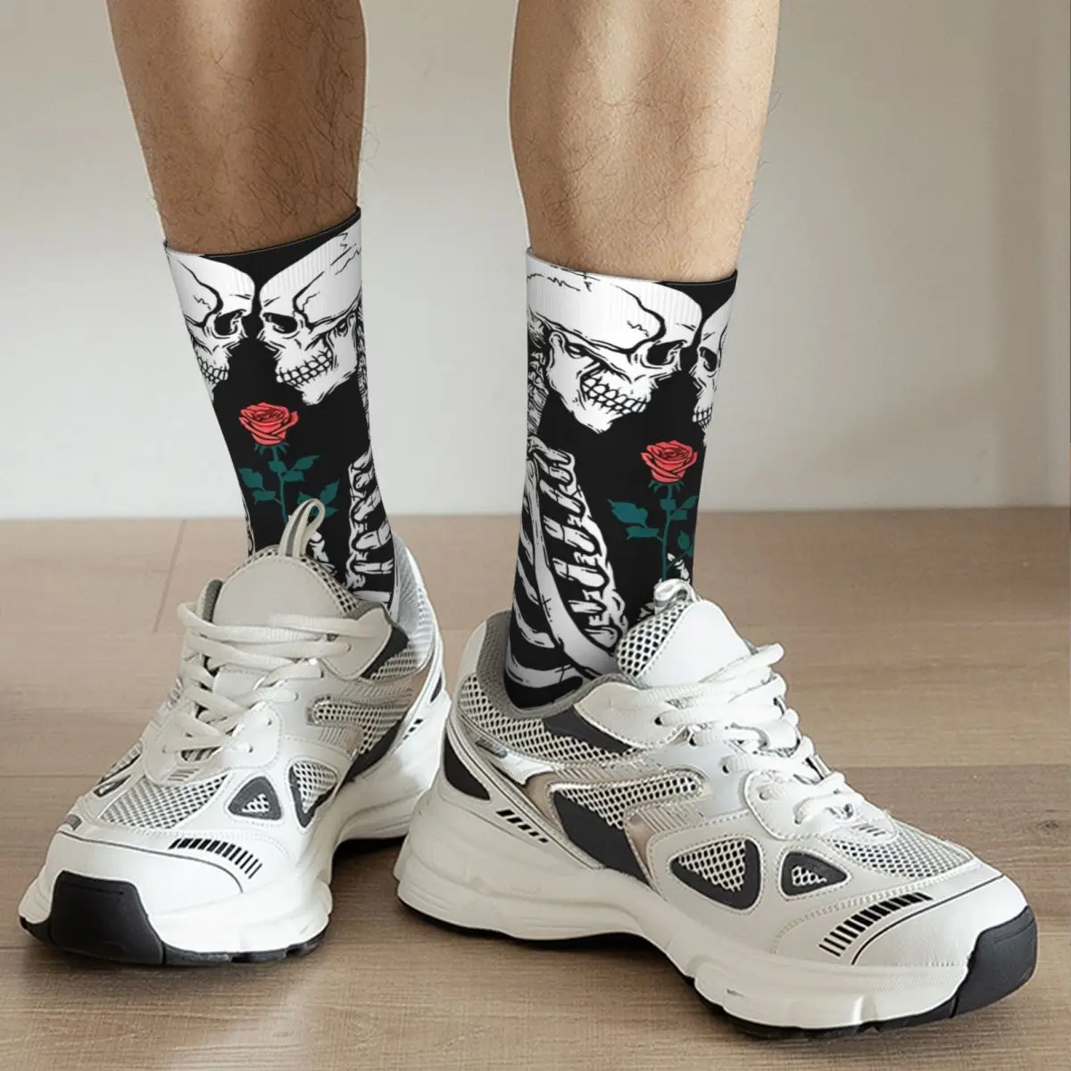 Zabawna szalona kompresja The Lovers Sock dla mężczyzn Hip Hop Harajuku Happy Quality Pattern Printed Boys Crew Sock Nowość Prezent