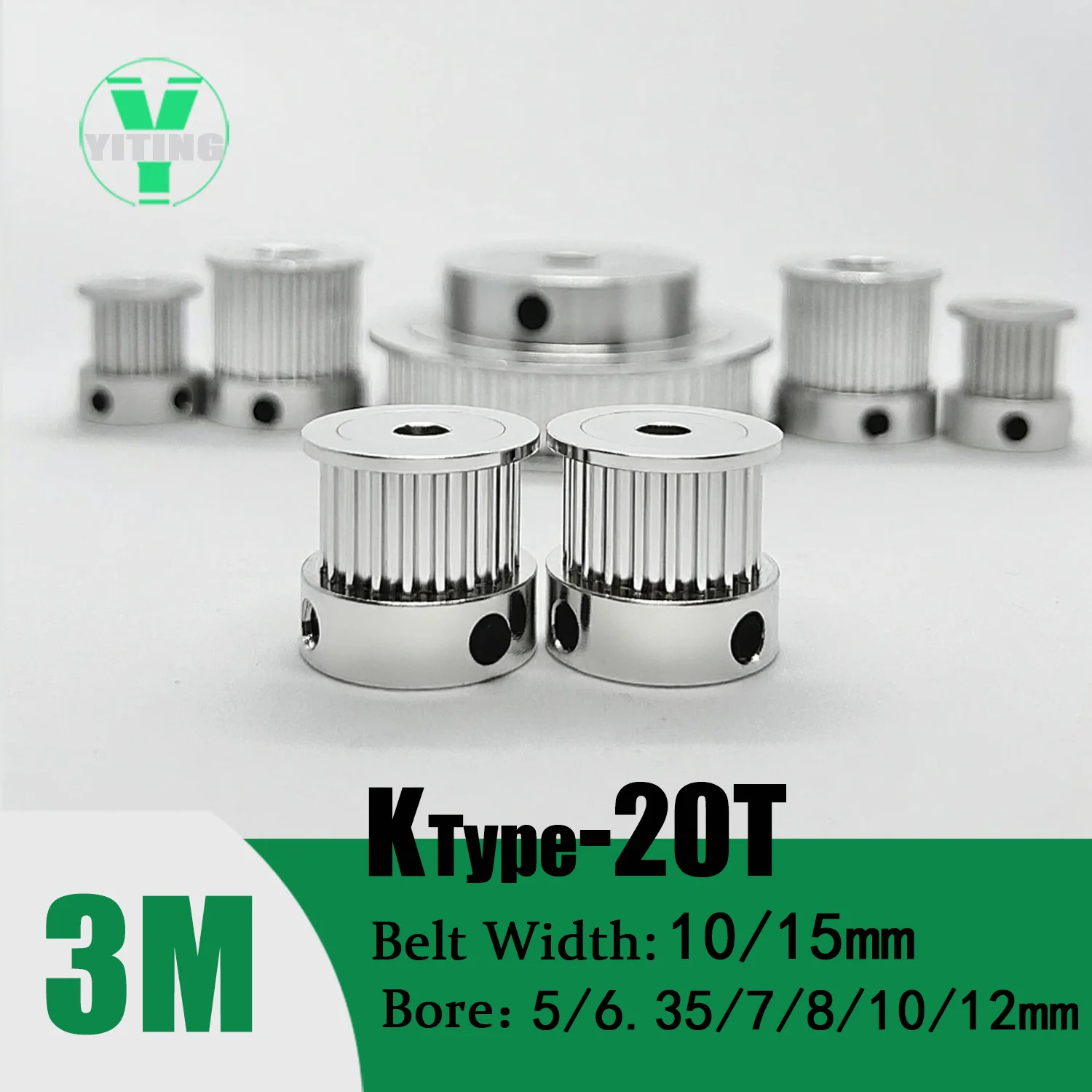 

HTD3M 20-зубчатый зубчатый шкив 3M Ширина ремня 10/15 мм Отверстие 5/6,35/7/8/10/12 мм Синхронное колесо 3M с 20 зубьями Шаг 3 мм Ременный шкив