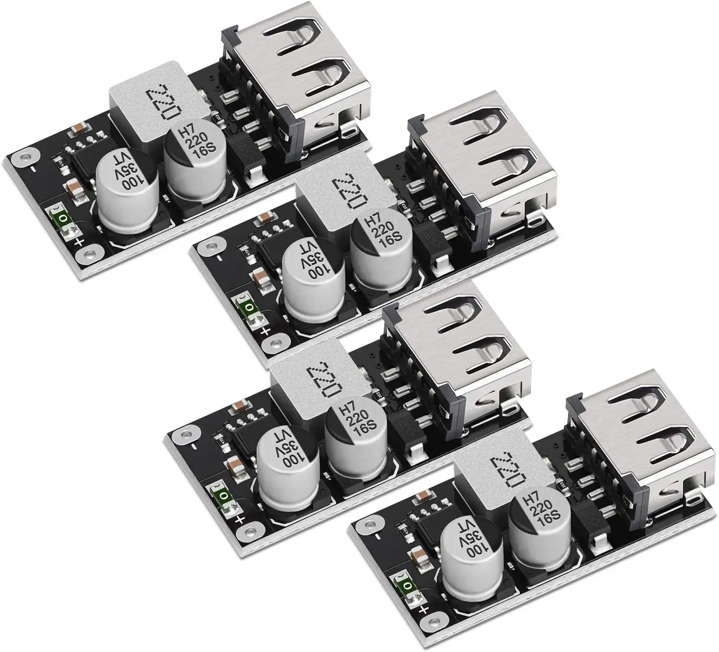 10PCS DC-DC DC Buck QC 3.0 Fast Charging USB Charging Module for Car Mounted USB Charger 6-32V12V24V Conversion