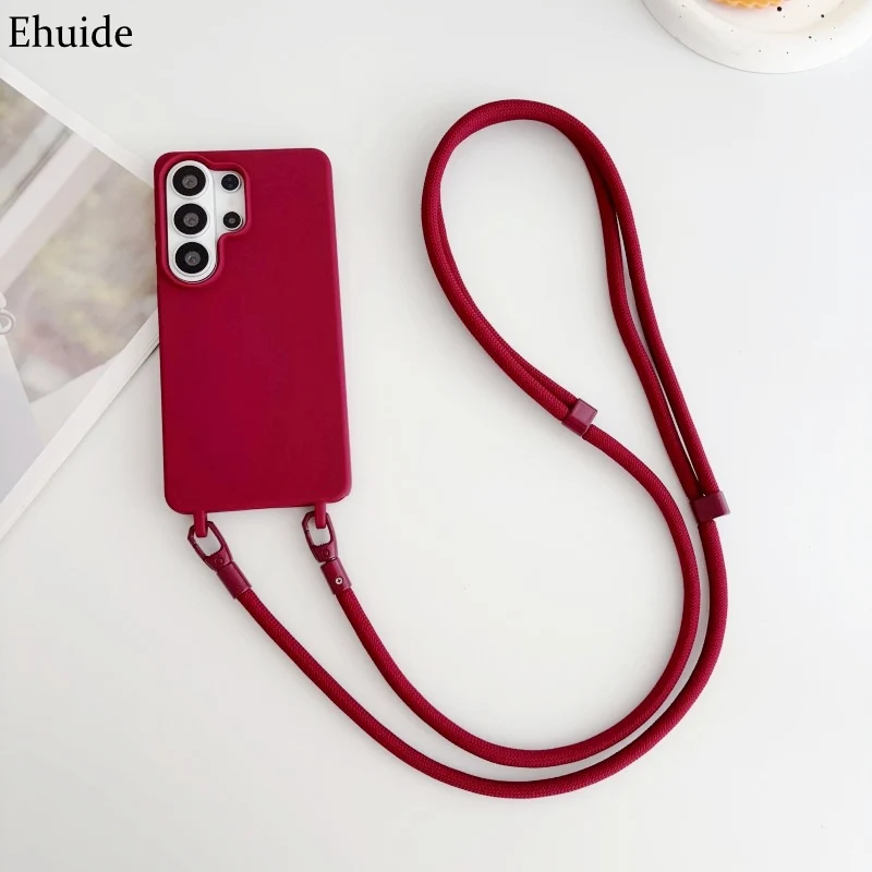 Offizielles Lanyard-Etui für Samsung Galaxy S26 Ultra S25 FE S21 S22 S23 S24 Plus Stoßfeste Candy Crossbody Halskordel-Schutzhülle