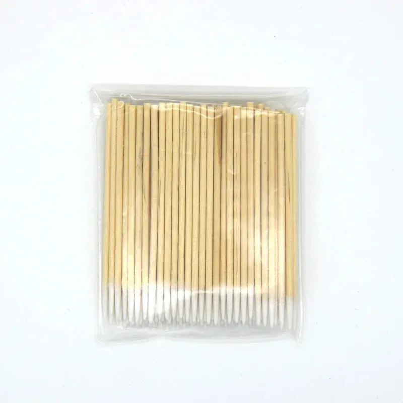100/200/400/600Pcs Cotton Swab With Wood Handle Small Pointed Tip Head For Eyebrow Tattoo Beauty Make-Up Nail Wooden Sticks view 3
