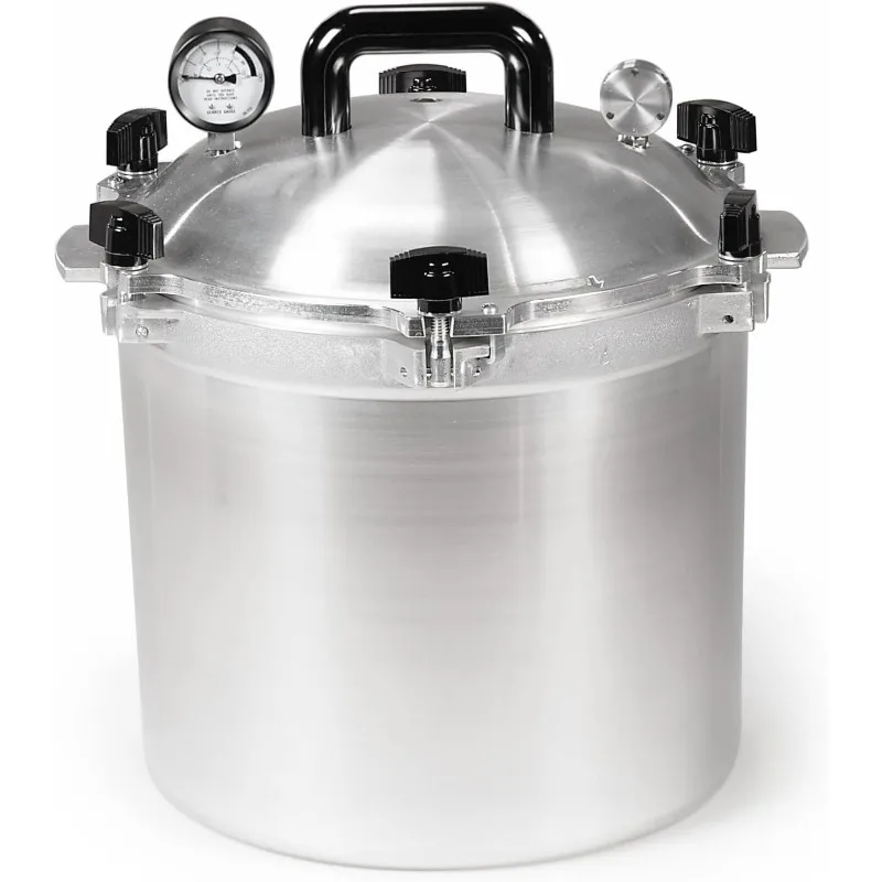 21.5qt Pressure Cooker/Canner - Exclusive Metal-to-Metal Sealing System - Easy to Open & Close